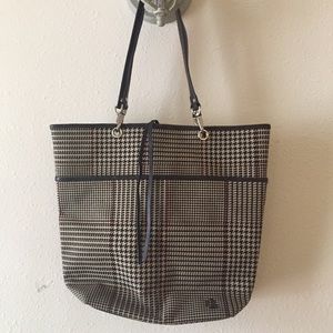Ralph Lauren Houndstooth Check Tote Bag